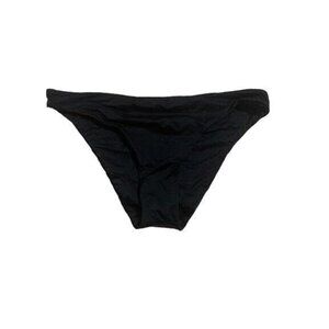 NWOTD Luxe By Lisa Vogel Solid Black S Cheeky Bikini Swim Bottom #109490